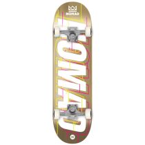 Monopatín completo Nomad Skateboards Glitch. 8.0" x 31.75". Concavo Medio. Ruedas Nomad Crown logo, 52mm x 33mm. 99a. Color: Beige. (Unidad)
