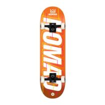 Monopatín completo Nomad Skateboards Glitch. 8.0" x 31.75". Concavo Medio. Ruedas Nomad Crown logo, 52mm x 33mm. 99a. Color: Naranja . (Unidad)