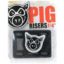 Alzas Pig Piles 1/8" Hard Risers. Color: Negro (Pack de 2 alzas) 