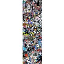 Pliego de Lija Powell Peralta Griptape Collage. 9" x 33" Color, Blanco