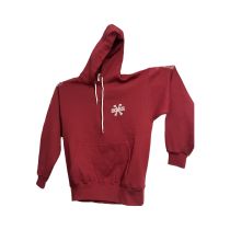 Sudadera con capucha Vintage Powell Peralta Cross Bones Front logo. Logo flocado en el pecho. Color: Burgundy 