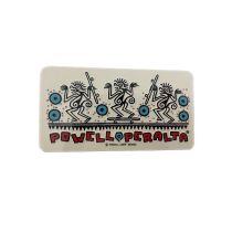 Powell Peralta NOS Sticker Hierogryphics 5.25". Color: Blanco/Rojo/Azul
