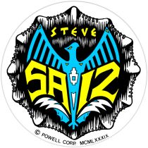 Powell Peralta Sticker Powell Peralta Steve Saiz Totem 3.5" x 3.5". (Unidad)