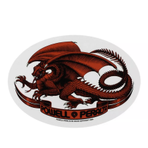Powell Peralta Sticker Golden Dragon Red 3.5". (Unidad)