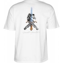 Camiseta de manga corta Powell Peralta Skull & Sword. Color: Blanco
