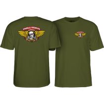 Camiseta Powell Peralta Winged Ripper. Color: Verde Militar