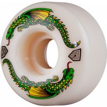 Ruedas de monopatín Powell Peralta Formula Green Dragon, 52mm. x 31mm. 93a. Color: Blanco. (4 Unidades)