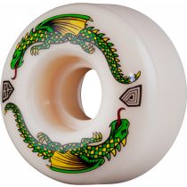 Ruedas de monopatín Powell Peralta Formula Dragon, 52mm. x 31mm. 93a. Color: Blanco. (4 Unidades)
