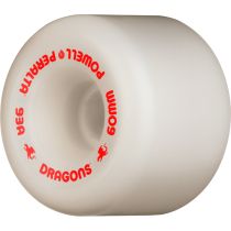 Ruedas de monopatín Powell Peralta Formula Dragon, 60mm x 39mm 93a Color: Blanco. (4 Unidades)