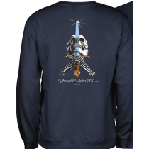 Powell Skull And Sword Crewneck Sweatshirt Navy