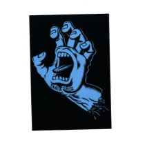 Adhesivo Santa Cruz Screaming Hand blue 4" x 3" 
Color: Azul/Negro 