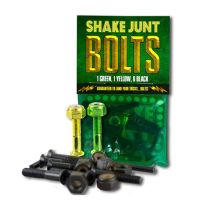 Tornillo Shake Junt Bag O-Bolts Allen 1. Contiene 6 tornillos negros, 1 verde, 1 dorado. Color: Verde/ Amarillo/ Negro