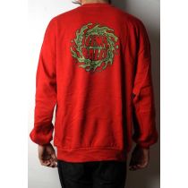 Sudadera Santa Cruz Slime Balls Logo. Color: Rojo. Talla, L