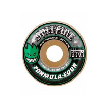 Ruedas de monopatín Spitfire Wheels Formula Four Conical Green Print 53mm x 32.0mm. 101a. Color, Natural. Juego de 4 ruedas

