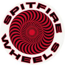 Pegatina Spitfire Wheels Classic Swirl 7.50" Color, Rojo