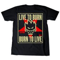 Camiseta manga corta Spitfire Burn Propaganda color negro