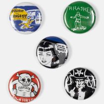 Chapas de 1" KROOKED, THRASHER, LAKAI. 1 pulgada de diametro, 2.54 cm de diametro 