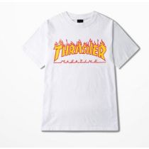 Camiseta Thrasher Flame Logo. Color: Blanco