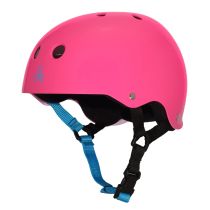 Casco Triple 8 BrainsaverSweatsaver Rubber Color: Neon Fucsia Brillo