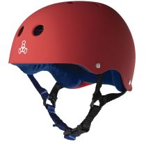 Casco Triple 8 BrainsaverSweatsaver Rubber Color, Rojo UN