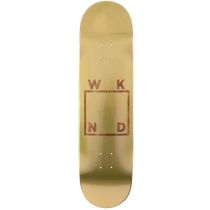 Tabla de monopatín WKND Gold Plated Logo. 8.25" x 31.75" Color: Dorado. (Unidad)