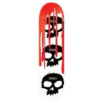 Tabla de monopatín Zero Skateboards 3 Skulls 7.8" x 31.1" Color: Blanco/ Rojo/ Negro (Unidad)